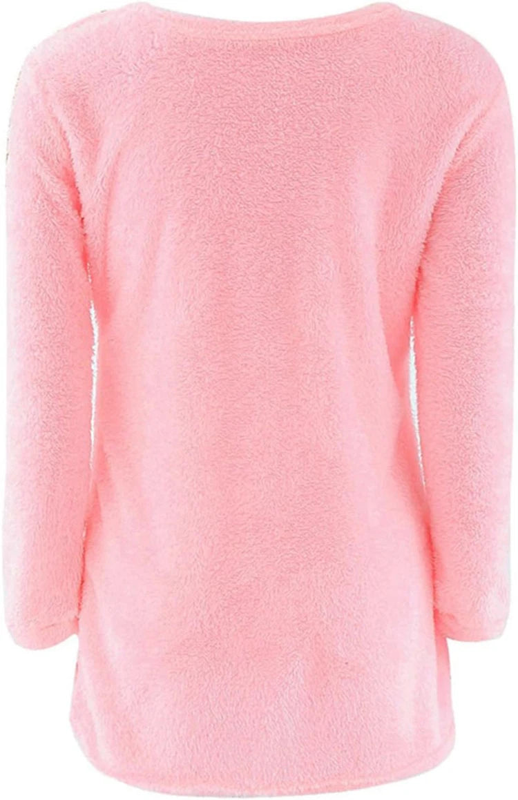 2024 Women Warm Sweaters Solid Color O Neck Loose Knitted Pullover Long Sweater Casual Blouse Lady Hipster Comfortable Clothing