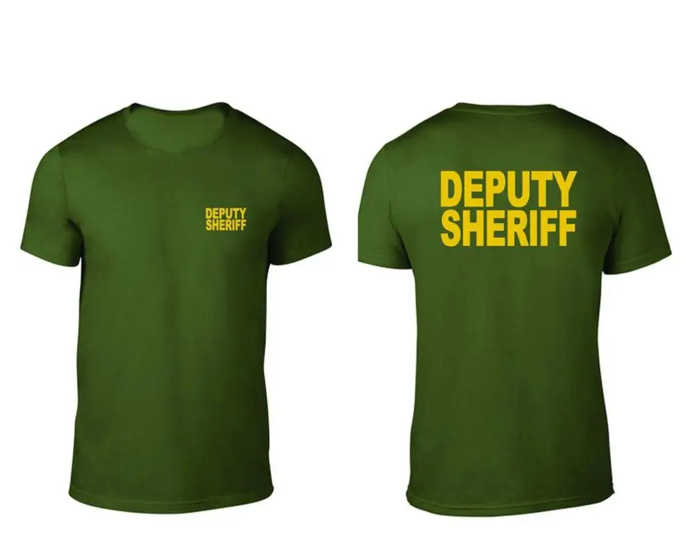 Men T Shirt 2019 Fashion Deputy Sheriff Black And Military Green T-Shirt S- 3Xl art Tee Shirts