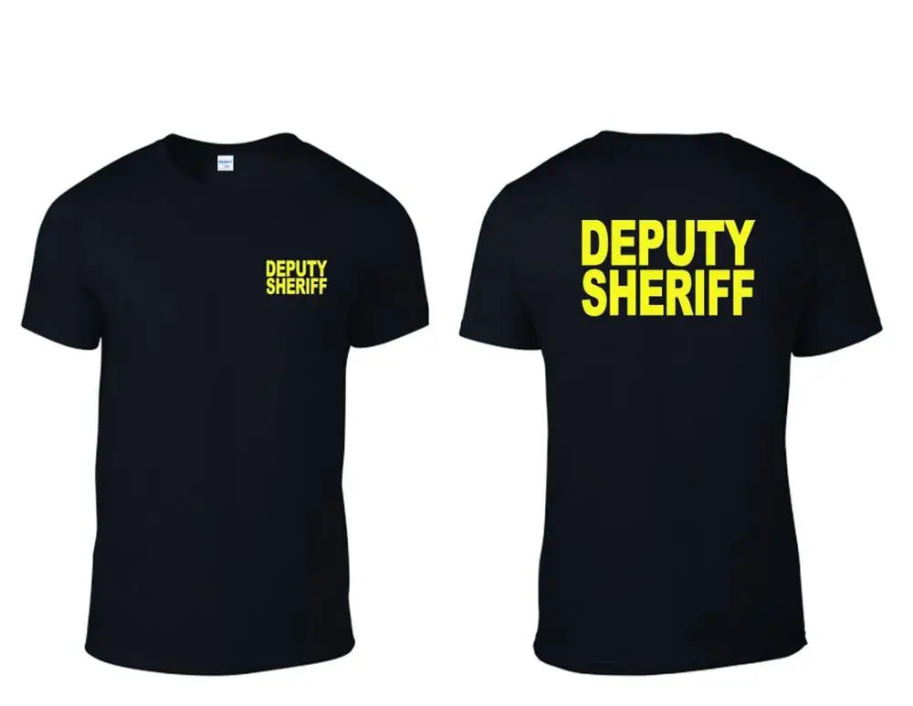 Men T Shirt 2019 Fashion Deputy Sheriff Black And Military Green T-Shirt S- 3Xl art Tee Shirts