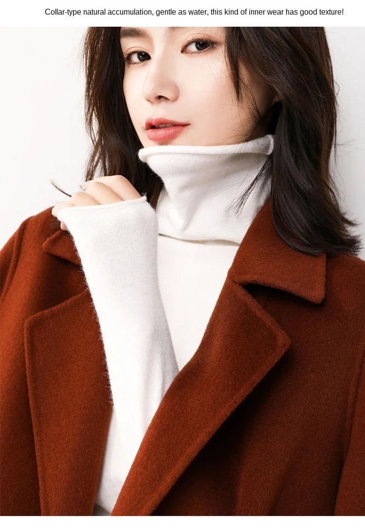 Women's Sweaters Autumn Winter Turtleneck Casual cashmere Knitted Jumper Elegant Fashion Slim Elasticity wool Pullover Tops Fema