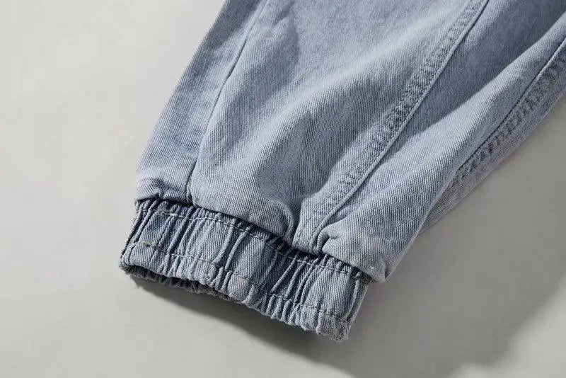2024 New Men Streetwear Hip Hop Cargo Pants Mens Jeans Elastic Harem Joggers Pants Autumn Spring Trousers Men Clothing S-4XL - Premium Kiosk