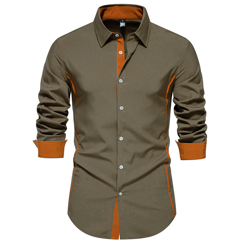 Man Shirts Men Long Sleeve Henry Collar Mens Dress Shirts Casual Male Clothes Chemise Hemd Homme Shirt B51