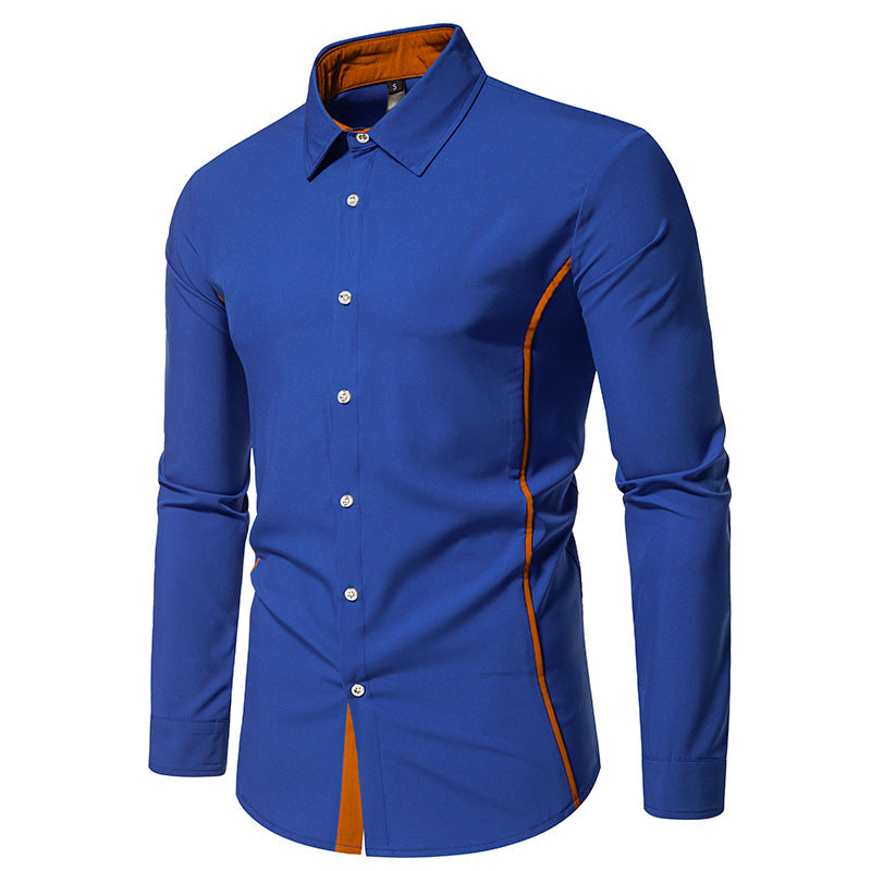 Man Shirts Men Long Sleeve Henry Collar Mens Dress Shirts Casual Male Clothes Chemise Hemd Homme Shirt B51