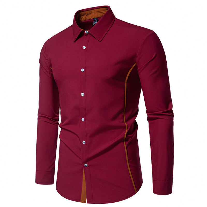 Man Shirts Men Long Sleeve Henry Collar Mens Dress Shirts Casual Male Clothes Chemise Hemd Homme Shirt B51