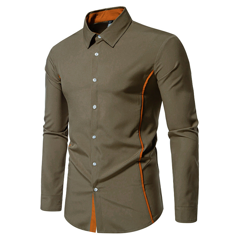Man Shirts Men Long Sleeve Henry Collar Mens Dress Shirts Casual Male Clothes Chemise Hemd Homme Shirt B51