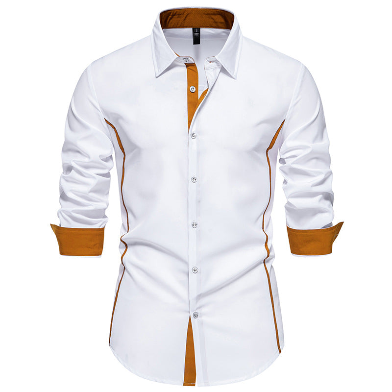 Man Shirts Men Long Sleeve Henry Collar Mens Dress Shirts Casual Male Clothes Chemise Hemd Homme Shirt B51