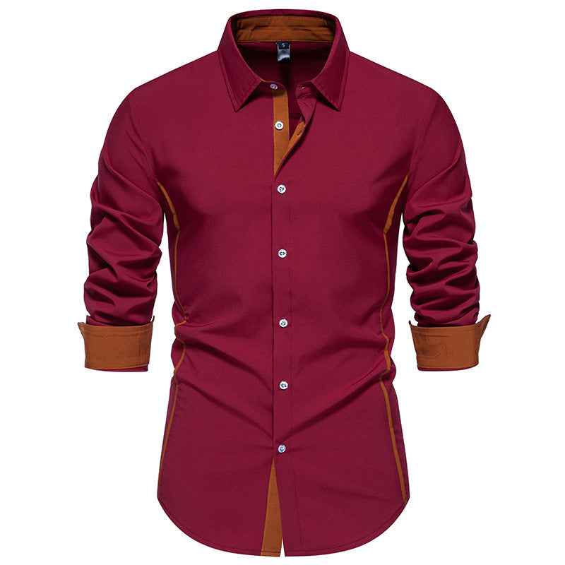 Man Shirts Men Long Sleeve Henry Collar Mens Dress Shirts Casual Male Clothes Chemise Hemd Homme Shirt B51