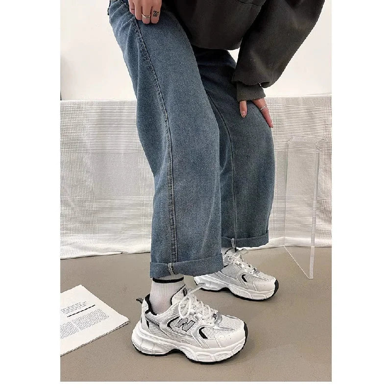 Women's Fashion Dad Shoes -Platform Mesh Running Sneakers,Breathable Casual Sports Shoes for Students,Everyday Training Shoes