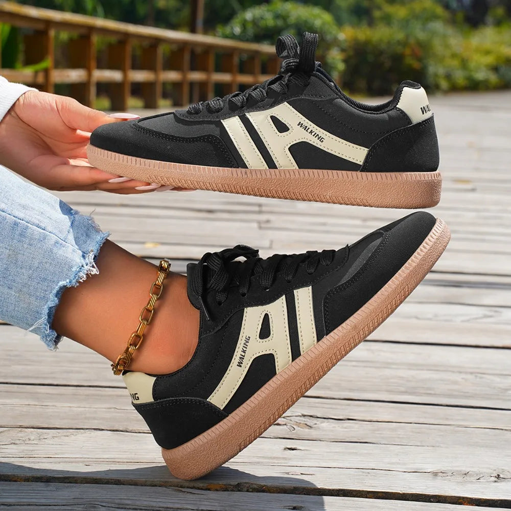 2025 New Ladies Black Sneakers Soft-soled Comfortable Shoes Women Leisure Joker Walking Shoes Feminino Zapatillas Mujer