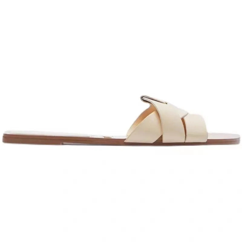 2024 New Fashion Slippers Women Sexy Flat Sandals Casual Ladies Sand Beach Slippers Elegant Fish Mouth Slippers Women - Premium Kiosk