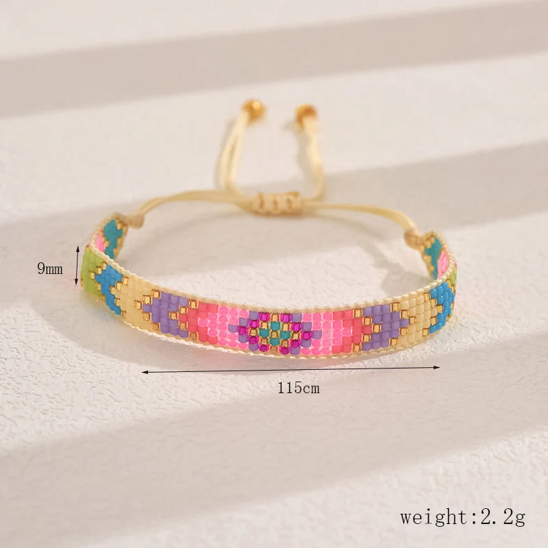 4Pcs/Set Miyuki Beads Bracelet Couple Bracelets Set Gift Lovers' Jewelry Handmade Loom Woven Jewellery Wide Pulseras