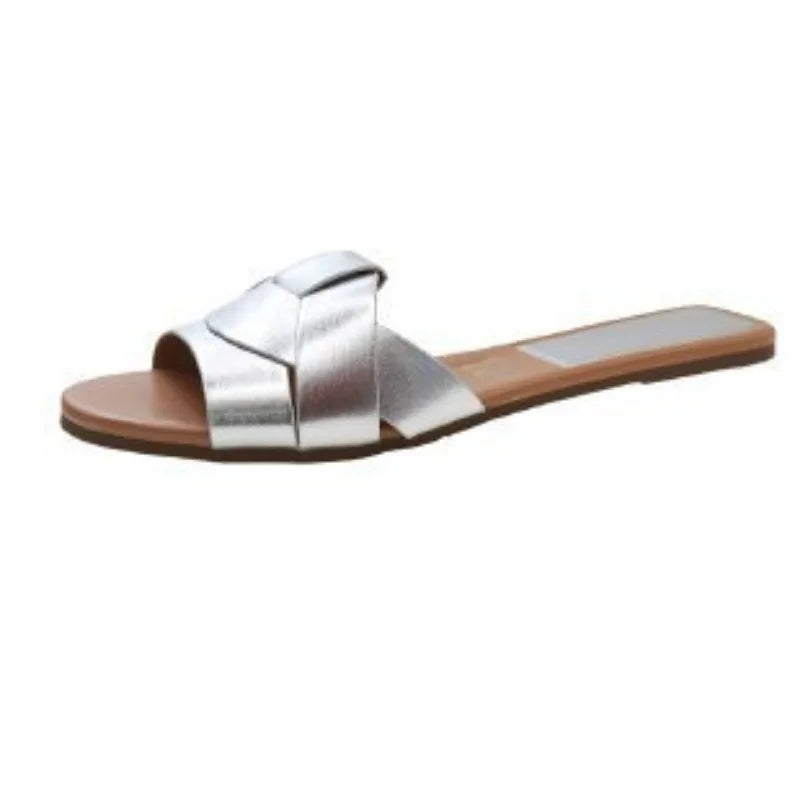 2024 New Fashion Slippers Women Sexy Flat Sandals Casual Ladies Sand Beach Slippers Elegant Fish Mouth Slippers Women - Premium Kiosk