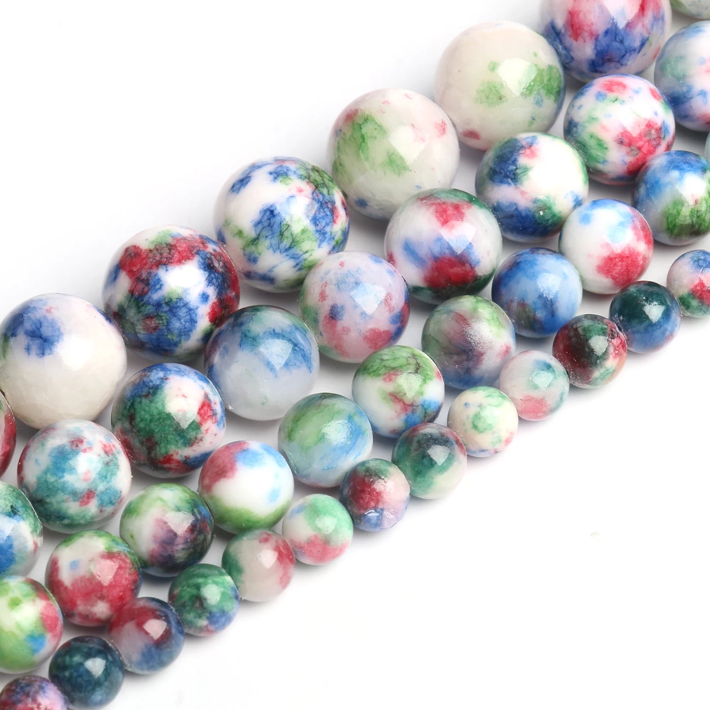 4-12mm Persian Jades Beads Smooth Spacer Jasper Stone Beads Loose Round for Jewelry Charms Bracelets Making DIY Accessory