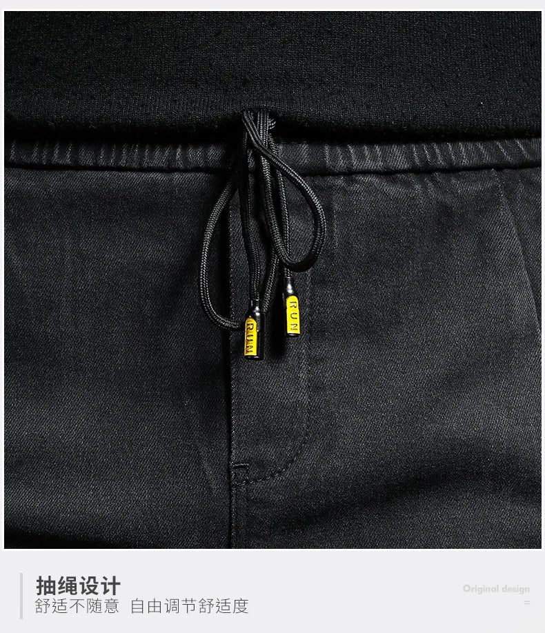 Spring Summer Black Gray Cargo Jeans Men Streetwear Denim Jogger Pants Men Baggy Harem Jean Trousers cargo pants men jeans - Premium Kiosk