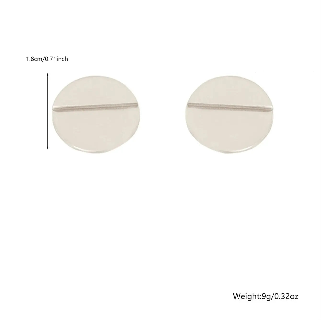 1 pair of fashionable and personalized designs, a pair of two half round earrings that are fashionable and versatile