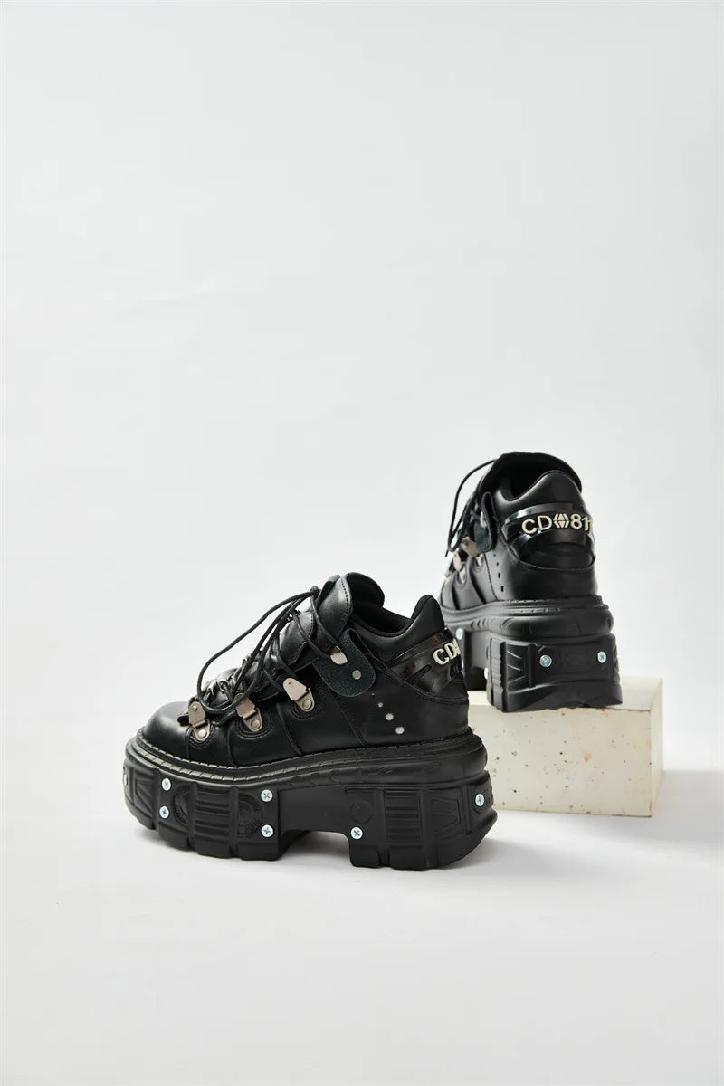 2025 New Diablo Daddy Shoes Platform Women's Heavy Metal Personality Gothic Punk Boots Men