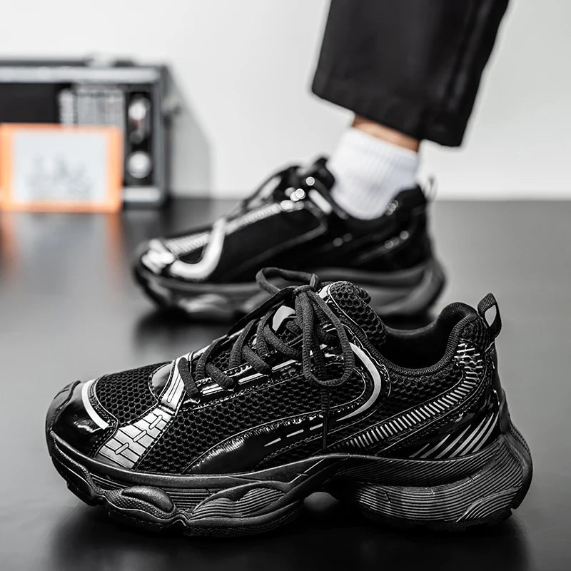 2025 New Autumn and Winter Dad Shoes for Men Couples Shoes, Thick Soles, Increased Genuine Leather, Breathable, Polis
