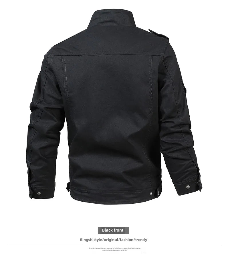 2025 Mens Jacket Fashion Trend Workwear Vintage Coat Winter Warm Windproof Casual Outwear Military jacket pilot