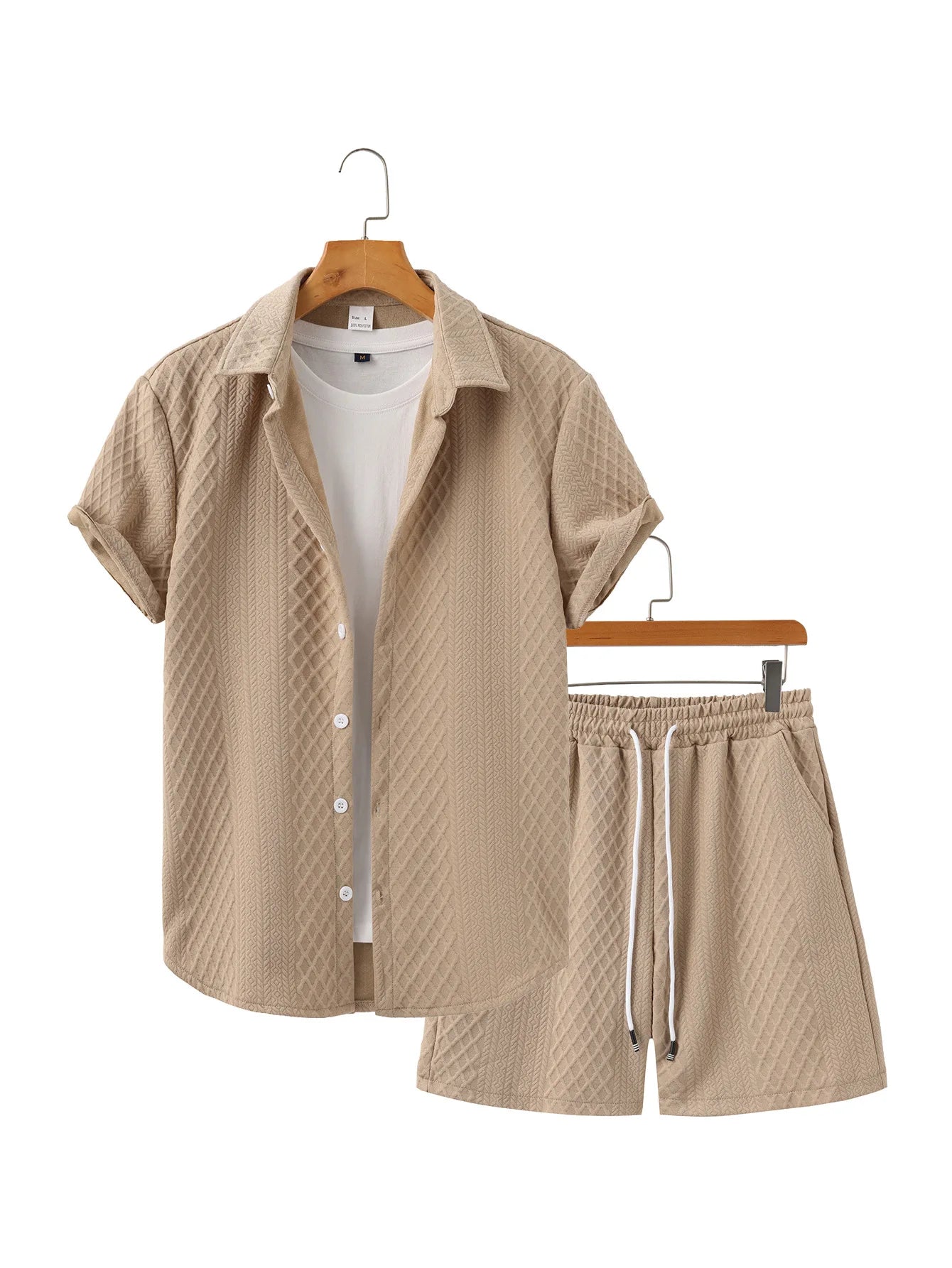 Men's Shirt Casual Loose Short Sleeve Shorts Breathable Sweat-absorbent Shirt