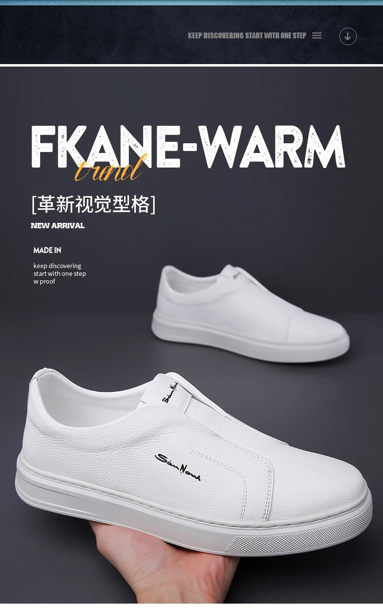 2025 Summer New Mens Loafers Trend Concise Casual Shoes Fashion Urban Leisure Leather Shoes Comfortable Convenient Board Shoes
