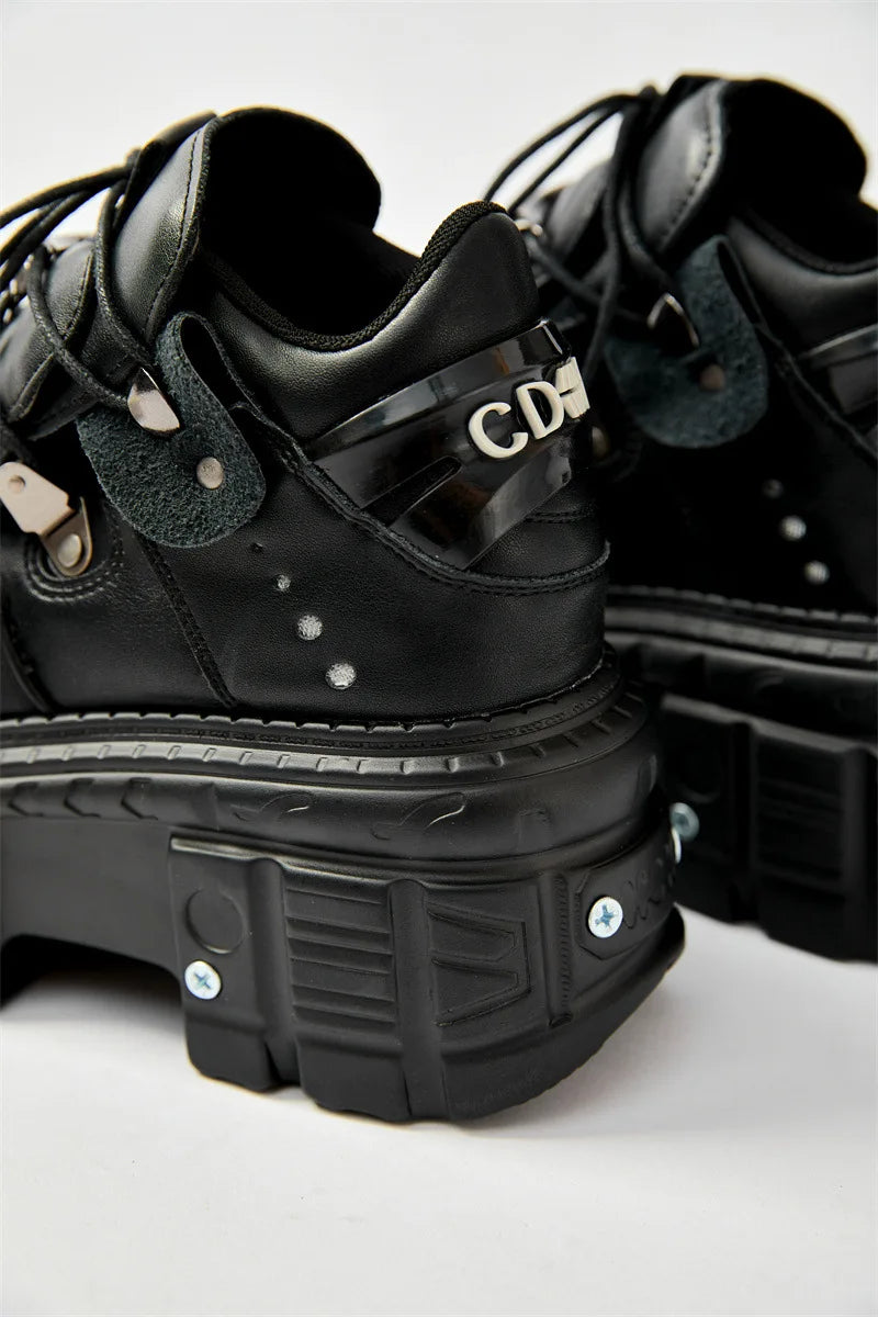 2025 New Diablo Daddy Shoes Platform Women's Heavy Metal Personality Gothic Punk Boots Men