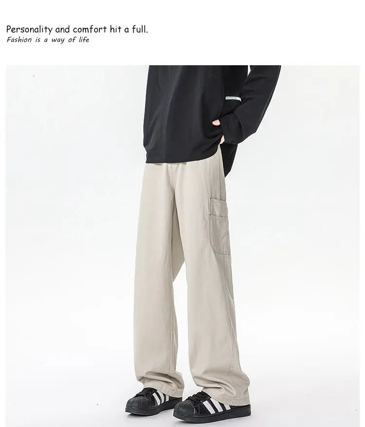 M-XXXXXXXXL Mens Cargo Combat Trousers Chino Cotton Jeans Casual Streetwear Work Wear Pants Plain Color Autumn Bottoms 8XL 7XL - Premium Kiosk