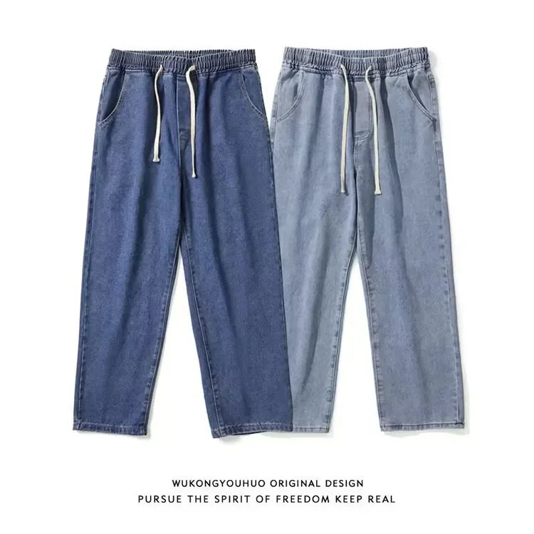 Jeans Men Wide Leg Cargo Pants Streetwear Baggy Men Korean Fashion Loose Straight Male Clothing Y2K Hip Hop Style Male Trousers - Premium Kiosk
