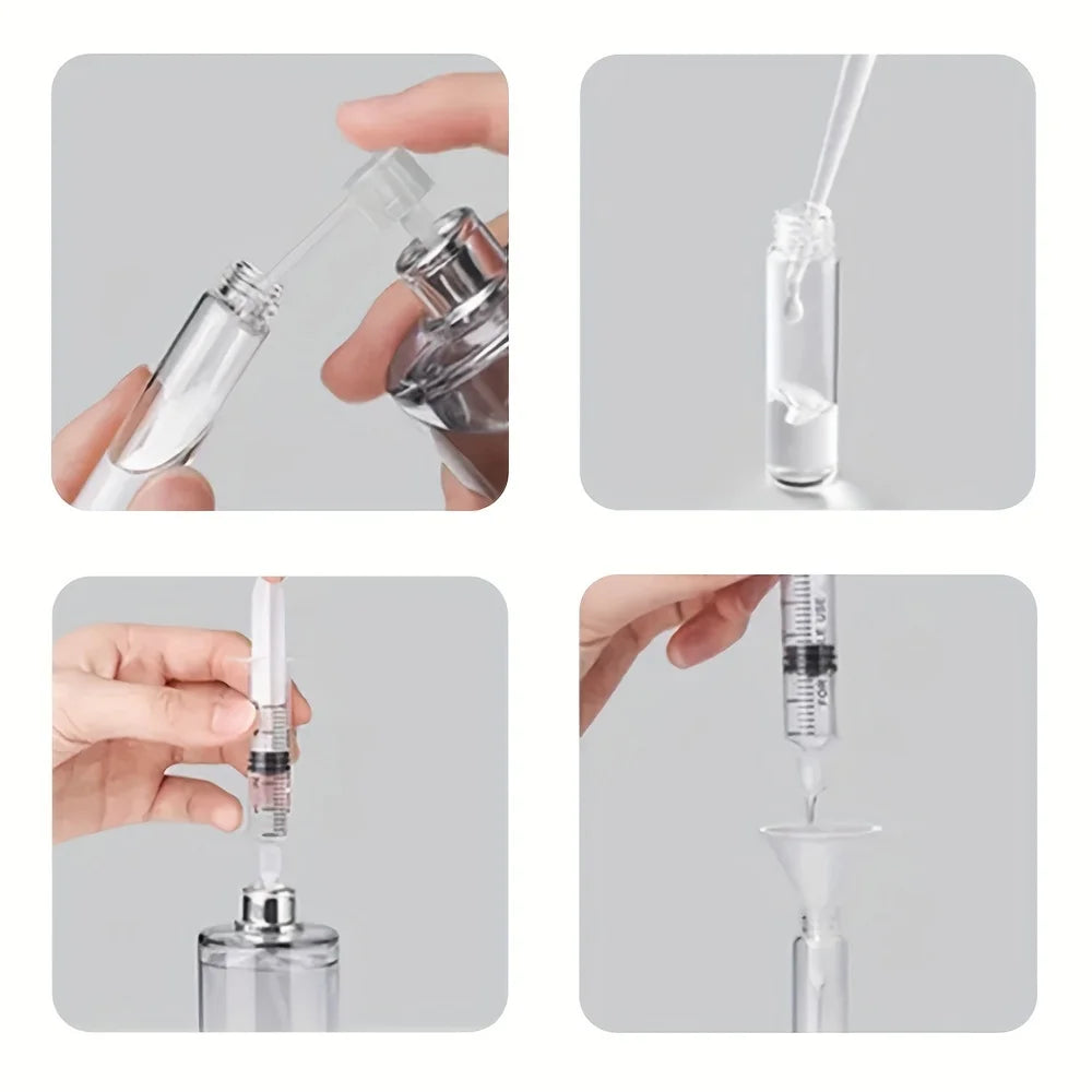 20/40pcs perfume supplement set: plastic funnel, pipette, dropper and syringe-ideal for travel and DIY cosmetics