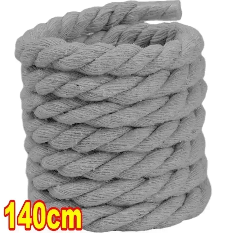 2PCS 120-160CM Thick Cotton Line Weaving Twisted Rope Bold Shoelaces Women Men Sneakers Low-top Canvas Shoe Laces Strings