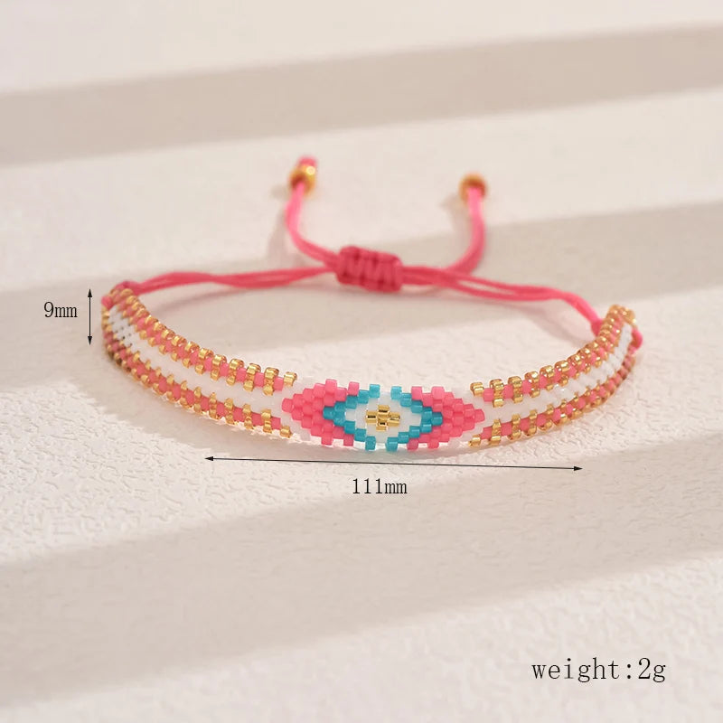 4Pcs/Set Miyuki Beads Bracelet Couple Bracelets Set Gift Lovers' Jewelry Handmade Loom Woven Jewellery Wide Pulseras