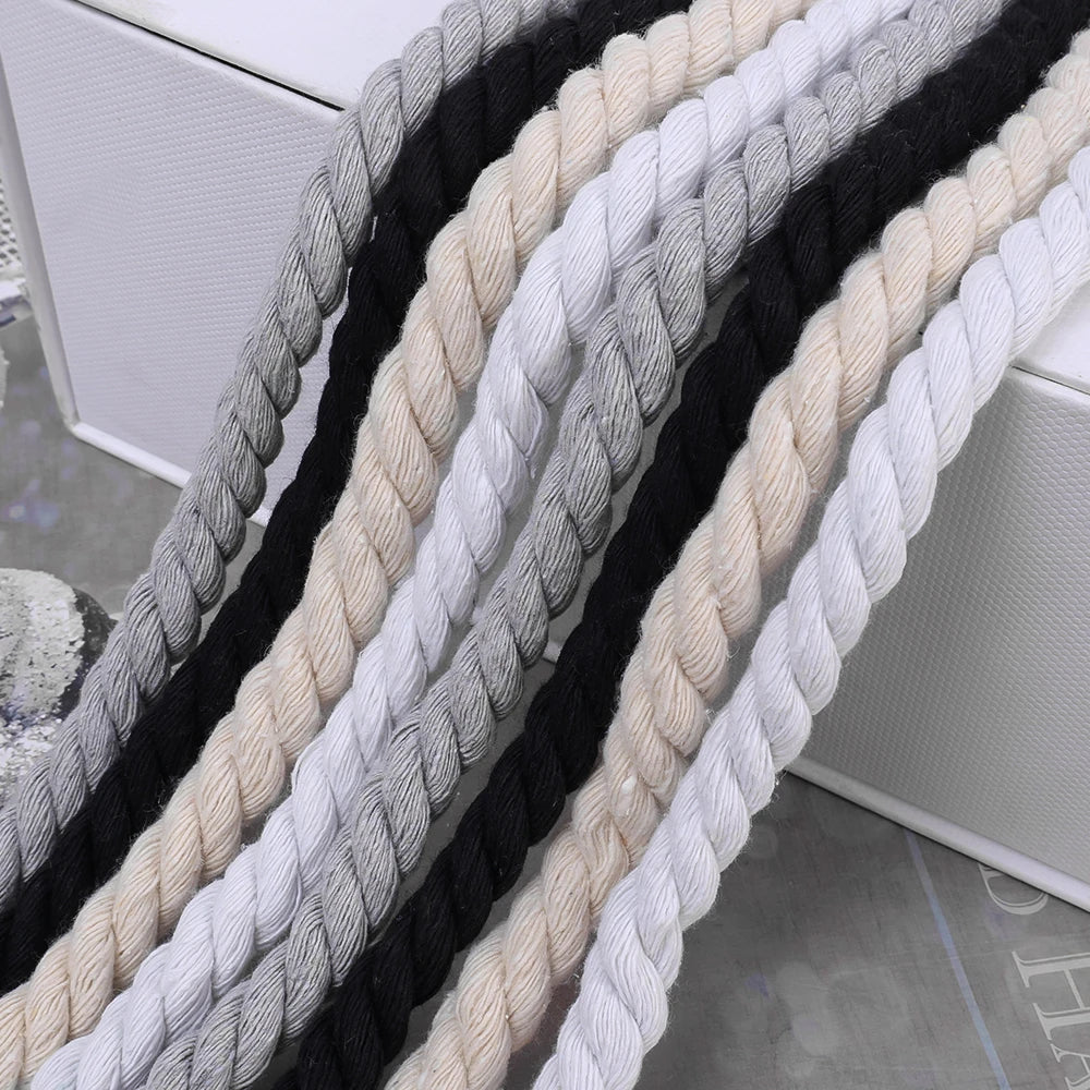 Bold Cotton Linen Twist Weave Shoelaces solid Color Rope Shoes Laces Men Women Trendy Personality kpop Sport Casual Shoestring