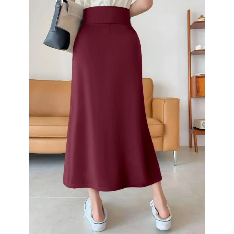 Women's Long Dresses Classic Fashion Elegant High Stretch Solid Colour Long Dresses Suitable for Dating and Shopping