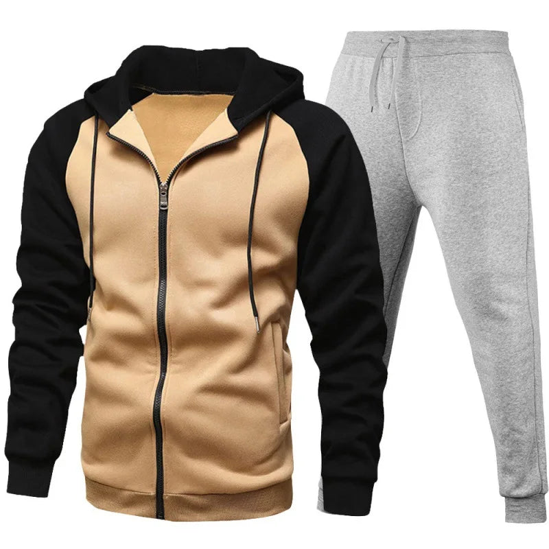 Hoodies Sets Men's Clothing Fashion Autumn/Winter Designer Clothing Hooded Jacket + Pants Suit Jogging Sportswear Two-piece Suit