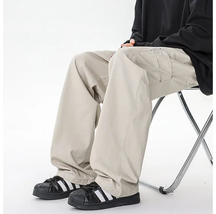 M-XXXXXXXXL Mens Cargo Combat Trousers Chino Cotton Jeans Casual Streetwear Work Wear Pants Plain Color Autumn Bottoms 8XL 7XL - Premium Kiosk