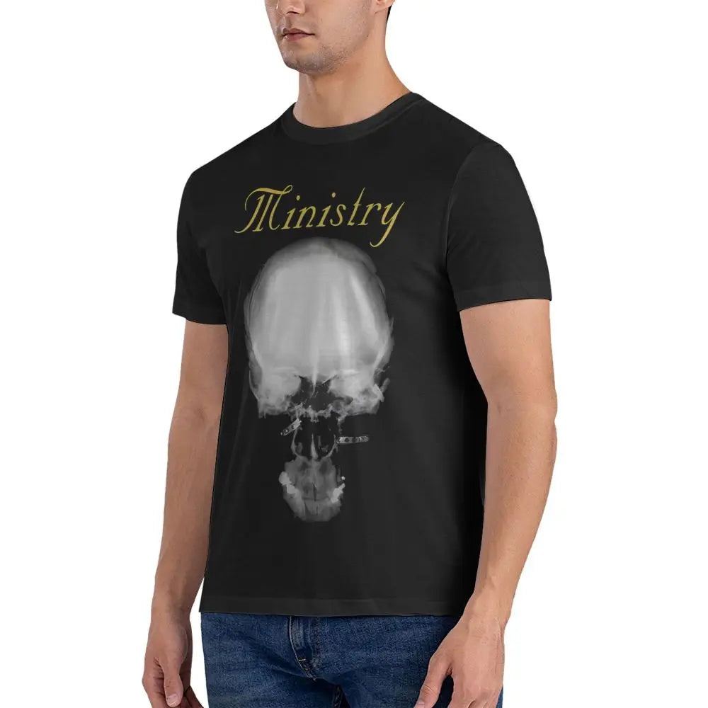 Men LOGO T Shirts Ministry Cotton Tops Casual Short Sleeve Round Neck Tee Shirt 6XL T-Shirts