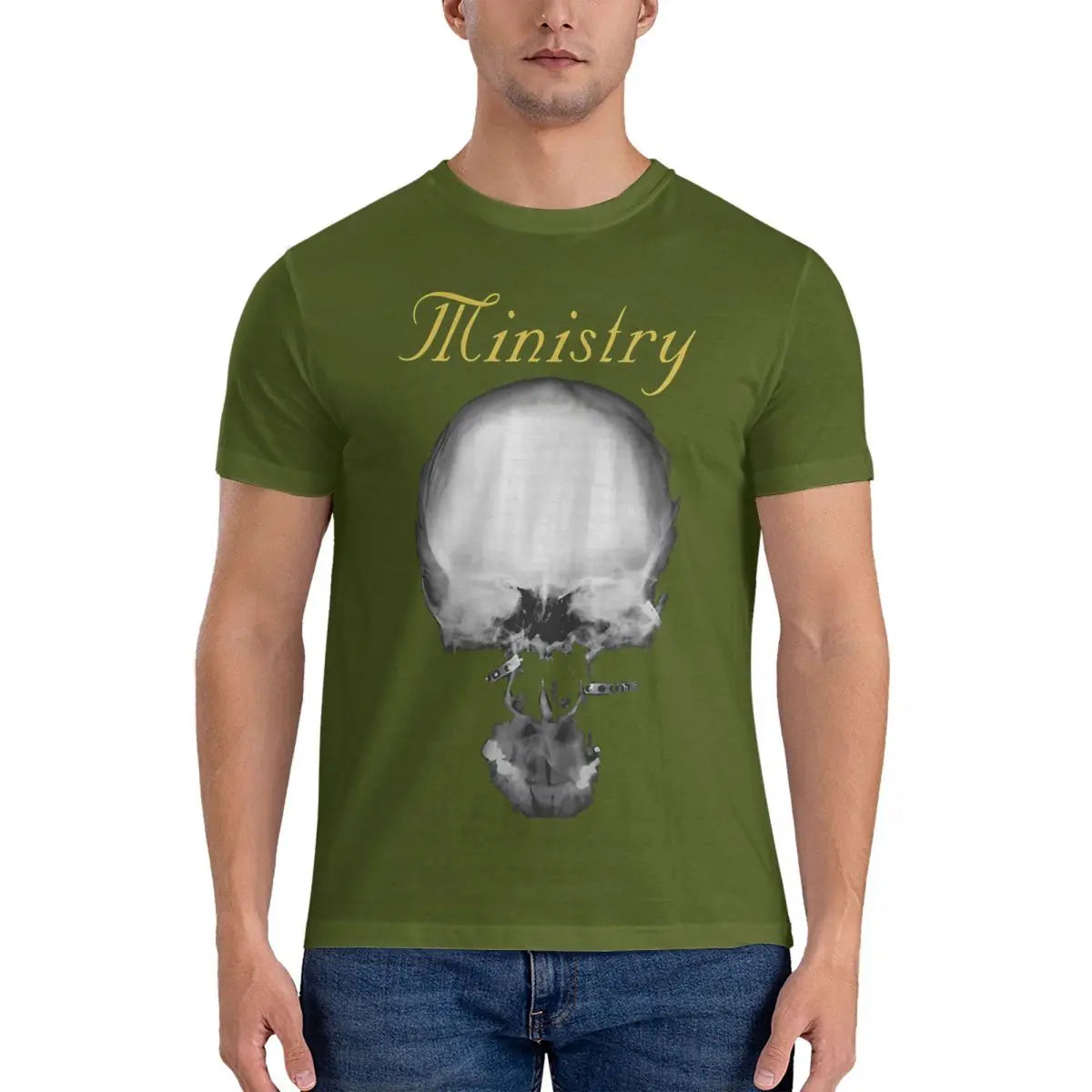 Men LOGO T Shirts Ministry Cotton Tops Casual Short Sleeve Round Neck Tee Shirt 6XL T-Shirts