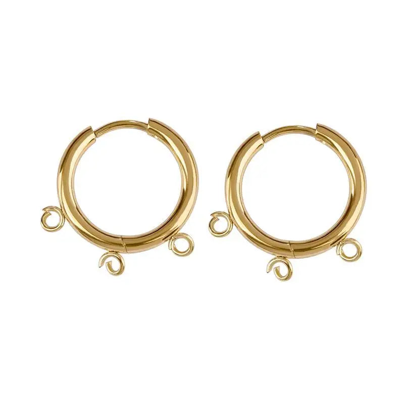 10pcs/lot Stainless Steel DIY Earrings Round Hoop Earring Clasps Fittings Base DIY Jewelry Earrings Making Supplies Finding