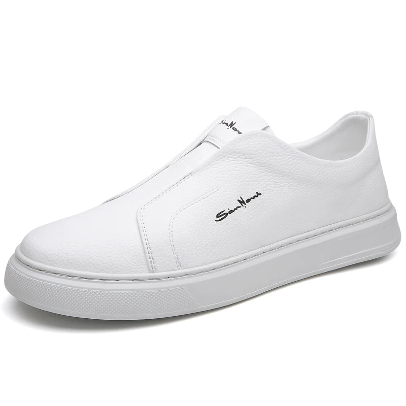 2025 Summer New Mens Loafers Trend Concise Casual Shoes Fashion Urban Leisure Leather Shoes Comfortable Convenient Board Shoes