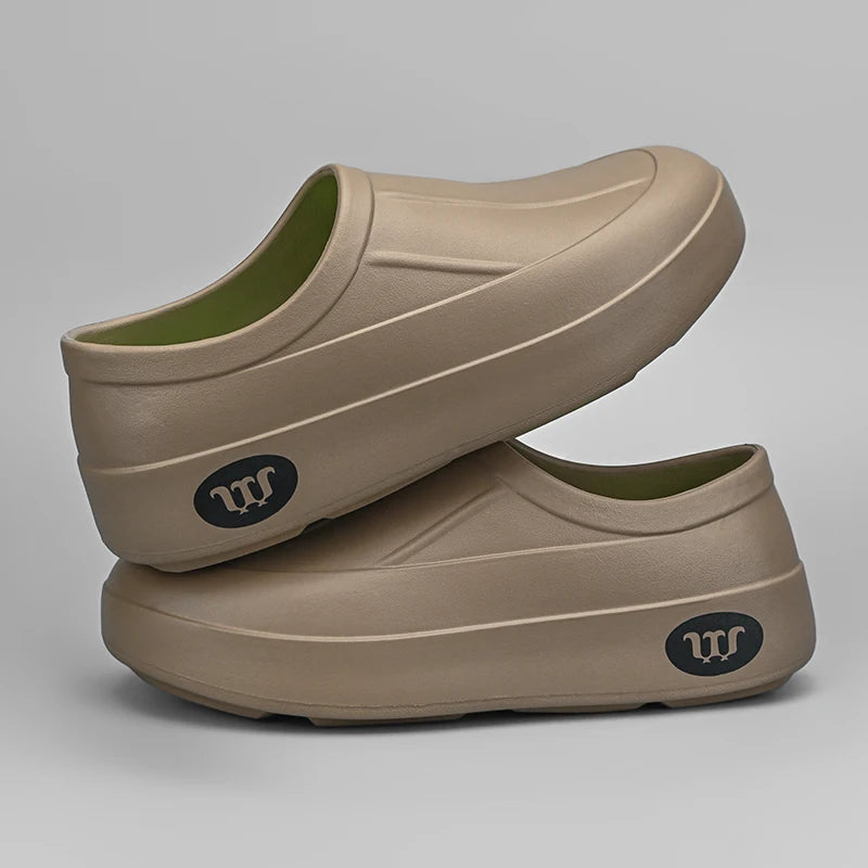 Women's Slippers Are All Season Anti Slip Waterproof Thick Soled Fashionable Simple Rain Boots for Couples Chefs Doctors Nurses - Premium Kiosk