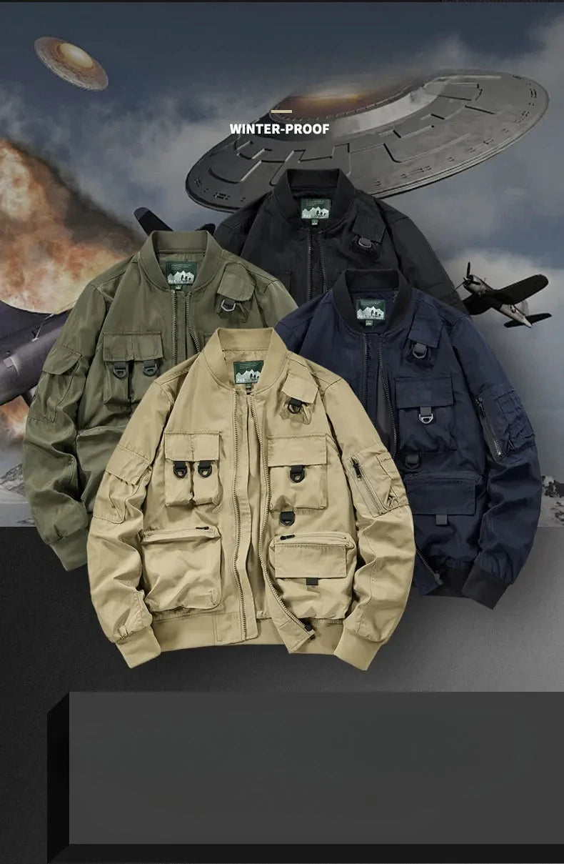 Men's Casual Multi-Functional Jackets Men's Cool Coats Outdoors Classics Cross-Country Sports Windproof Waterproof Autumn Winter
