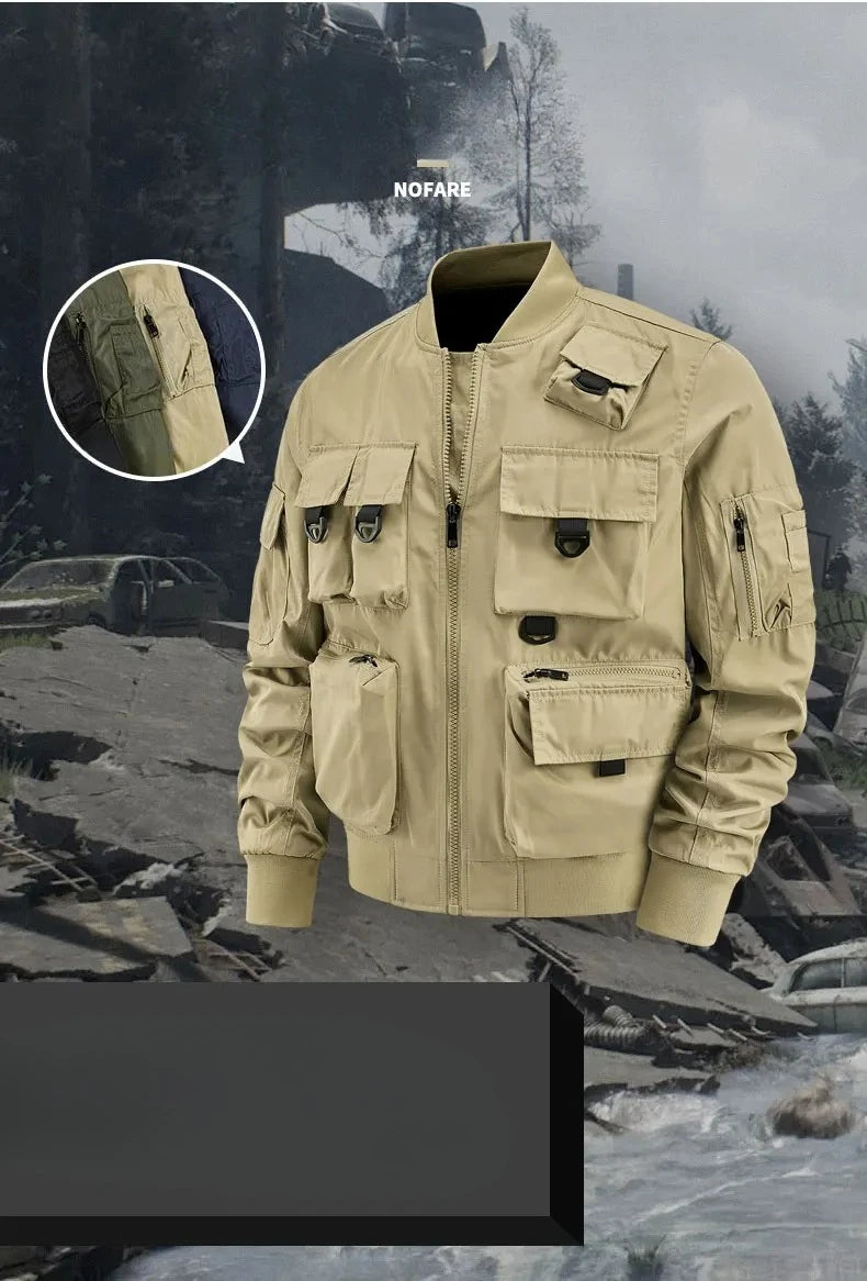 Men's Casual Multi-Functional Jackets Men's Cool Coats Outdoors Classics Cross-Country Sports Windproof Waterproof Autumn Winter