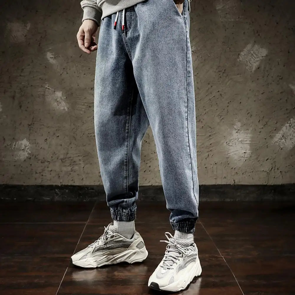 2023 Spring Summer Cotton Jogger Pant Men Pants Harajuku Cargo Jeans Casual Harem Denim Korean Hip Hop Sweatpants Male Trousers - Premium Kiosk