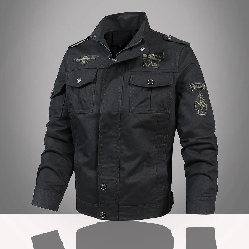2025 Mens Jacket Fashion Trend Workwear Vintage Coat Winter Warm Windproof Casual Outwear Military jacket pilot