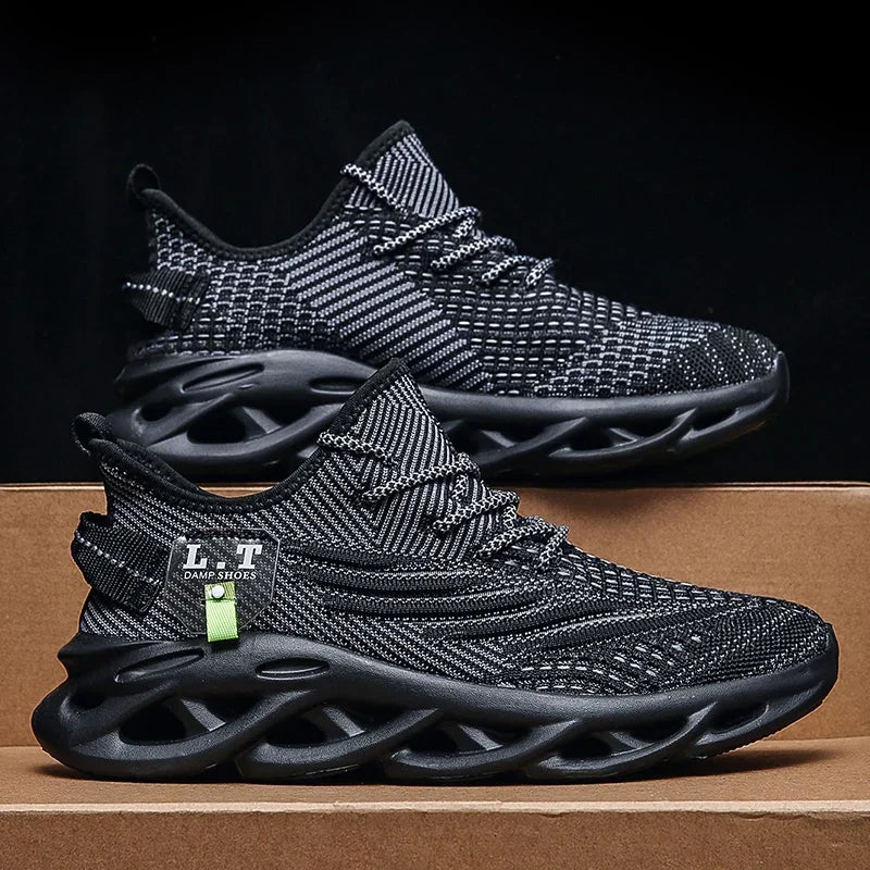 2024 The New Black Running Shoes Casual Sneakers White Outdoor Breathable Mesh Shoes Men Light Shock-absorption Sneakers