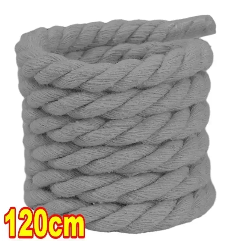 2PCS 120-160CM Thick Cotton Line Weaving Twisted Rope Bold Shoelaces Women Men Sneakers Low-top Canvas Shoe Laces Strings