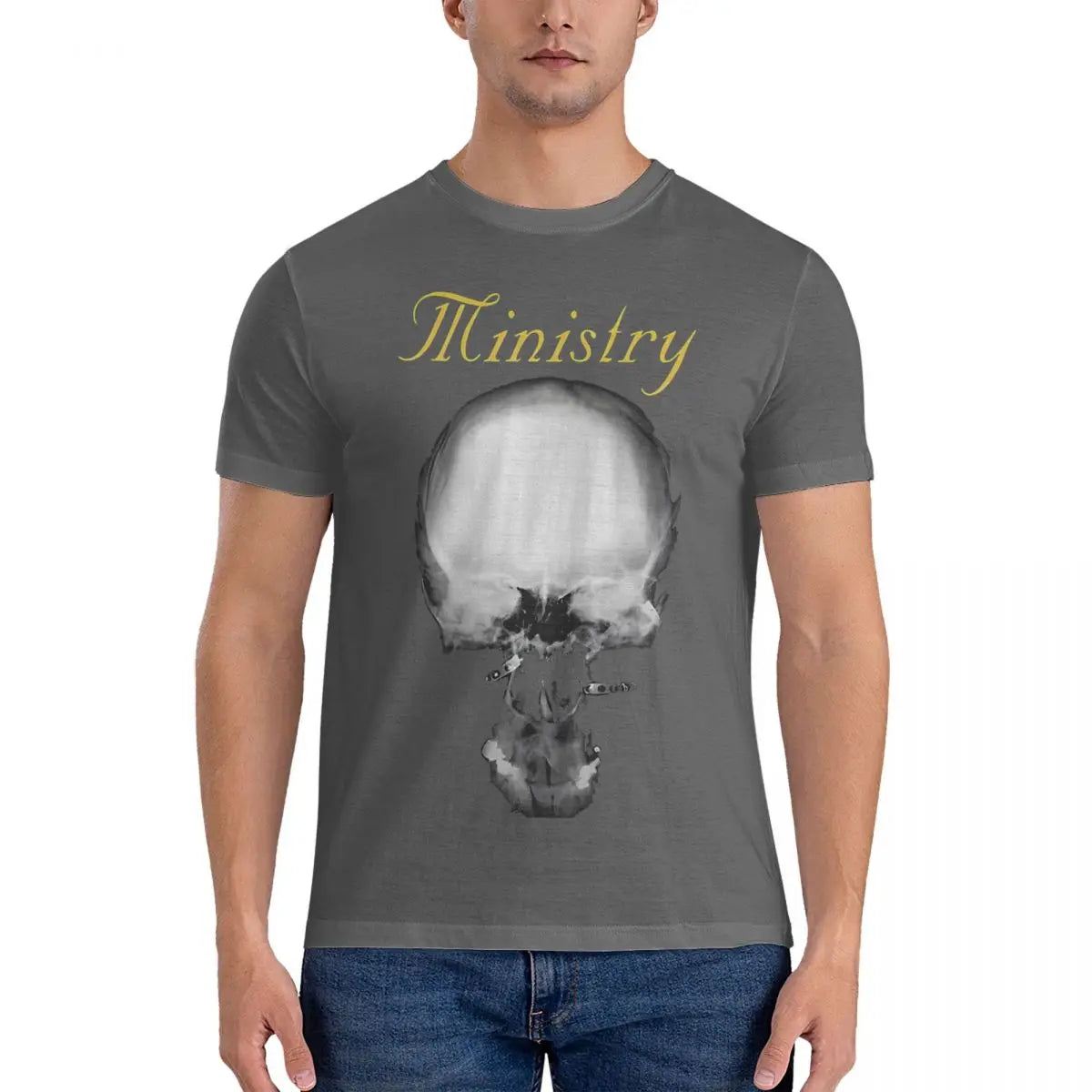 Men LOGO T Shirts Ministry Cotton Tops Casual Short Sleeve Round Neck Tee Shirt 6XL T-Shirts