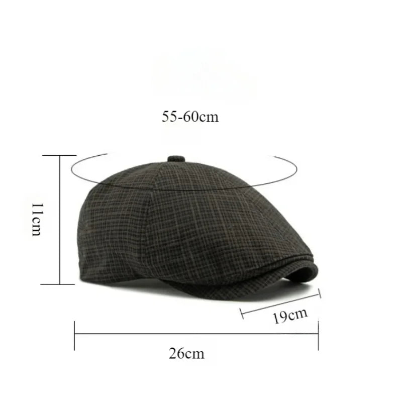 2025 New Hats for Men and Women Wearing British Retro Beret Hat Fashion Casual Berets Caps for Women Solid Color Adjustable Cap