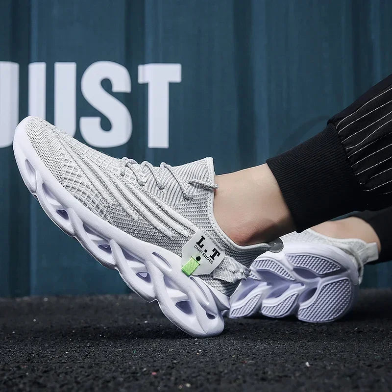 2024 The New Black Running Shoes Casual Sneakers White Outdoor Breathable Mesh Shoes Men Light Shock-absorption Sneakers