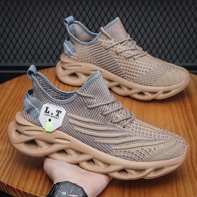 2024 The New Black Running Shoes Casual Sneakers White Outdoor Breathable Mesh Shoes Men Light Shock-absorption Sneakers