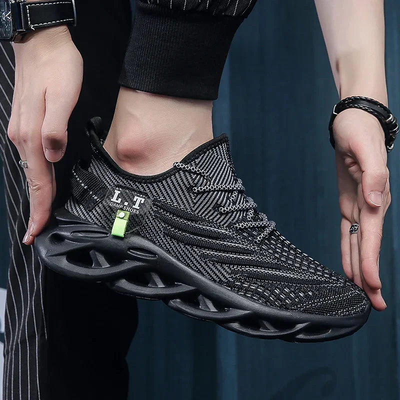 2024 The New Black Running Shoes Casual Sneakers White Outdoor Breathable Mesh Shoes Men Light Shock-absorption Sneakers